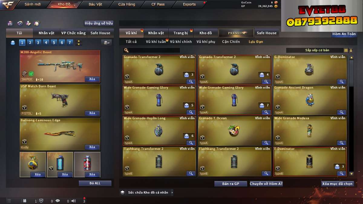 shop acc cf uy tin gia re